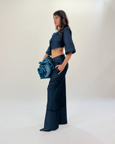 Folded hem pant