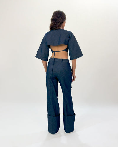 Folded hem pant