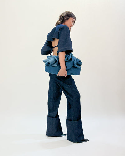 Folded hem pant