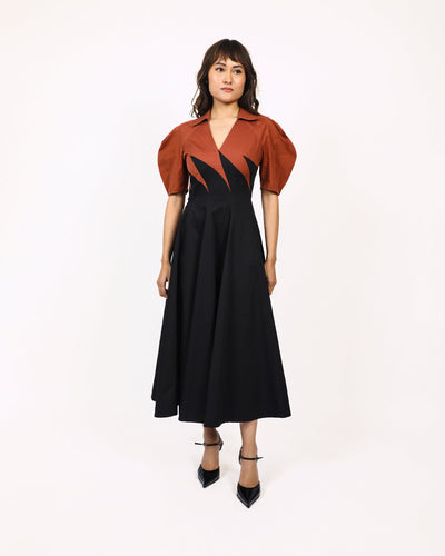 Yacht Dress-Black & Brown