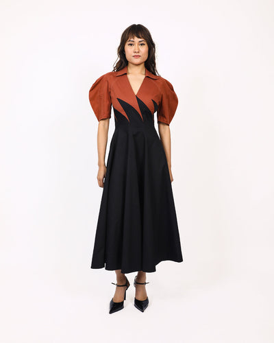 Yacht Dress-Black & Brown