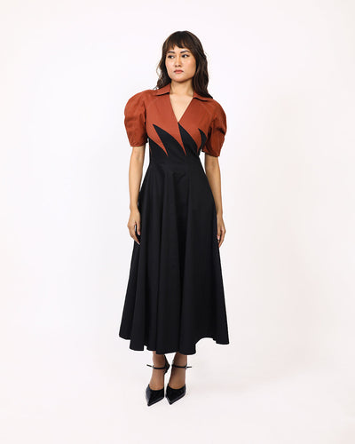 Yacht Dress-Black & Brown