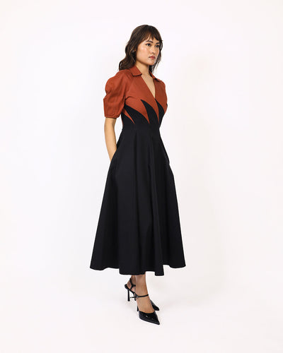 Yacht Dress-Black & Brown