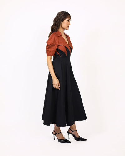 Yacht Dress-Black & Brown