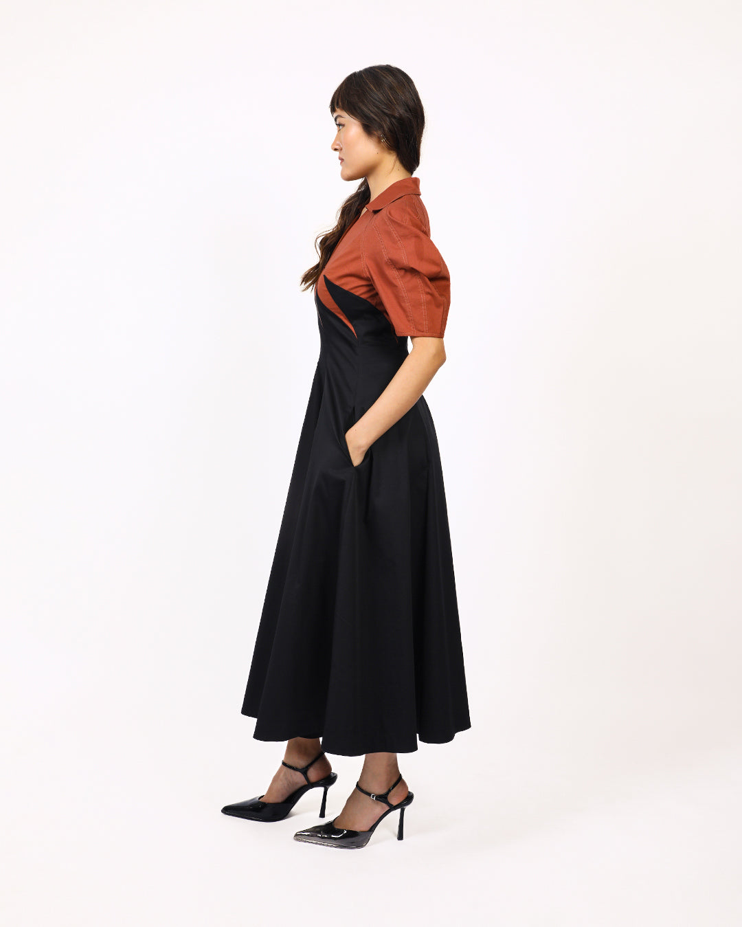 Yacht Dress-Black & Brown