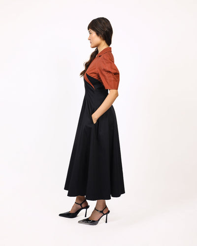 Yacht Dress-Black & Brown
