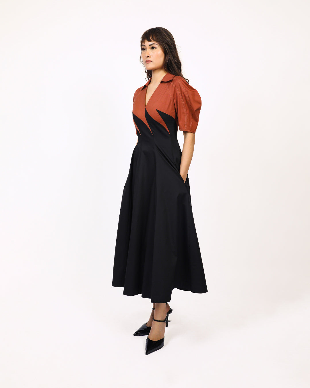 Yacht Dress-Black & Brown