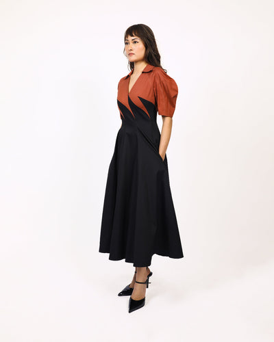 Yacht Dress-Black & Brown