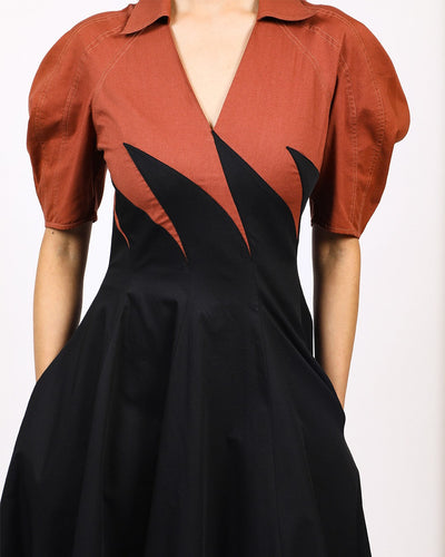 Yacht Dress-Black & Brown