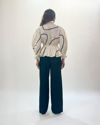 Bubble hem stem top