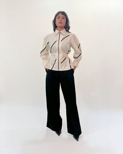 Bubble hem stem top