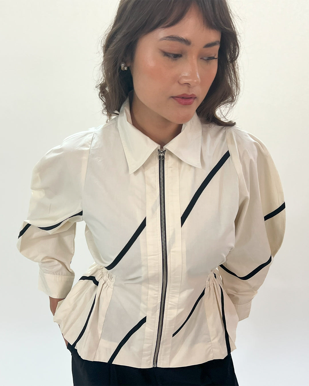 Bubble hem stem top