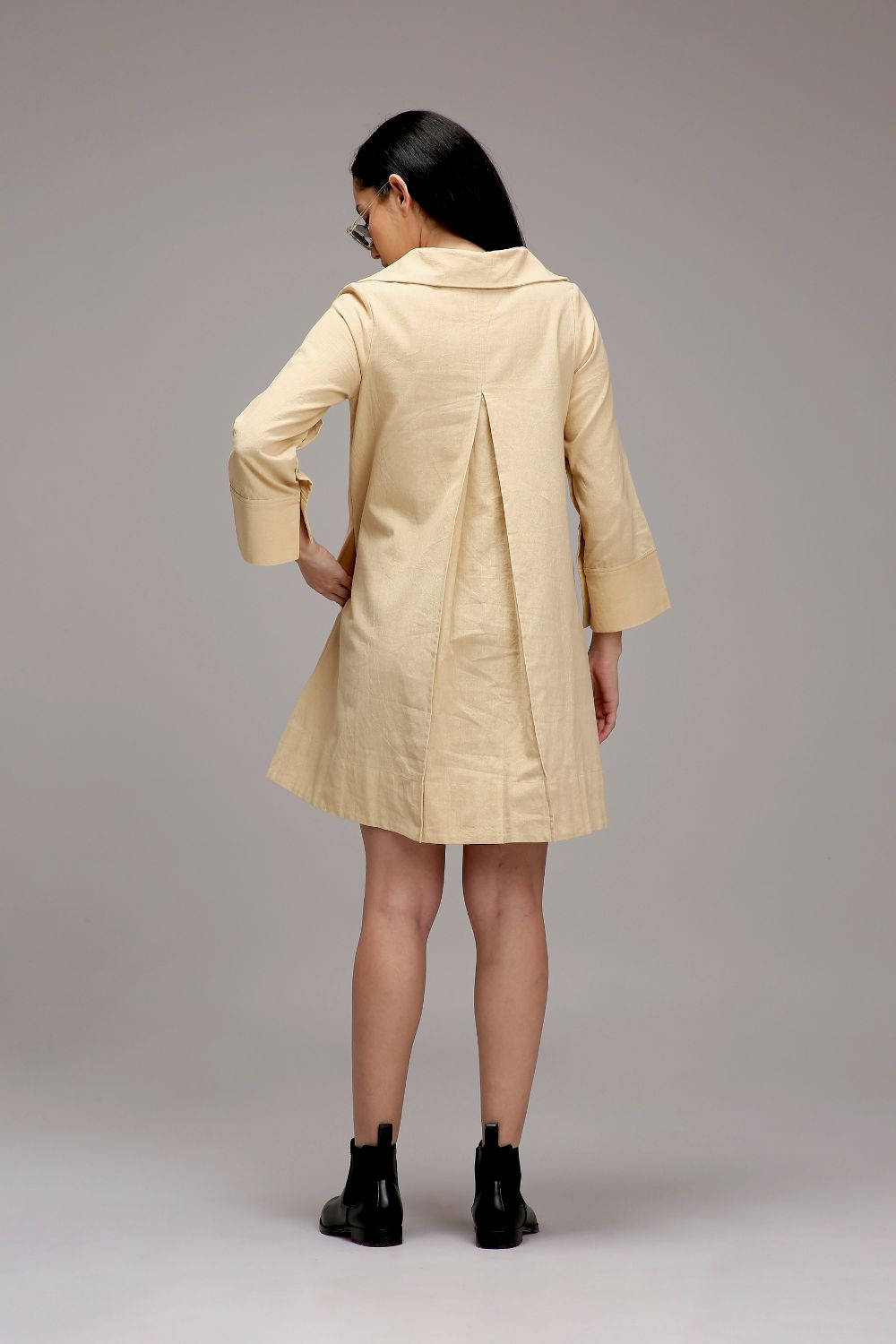 Egg-Shell A-Line Shift Dress