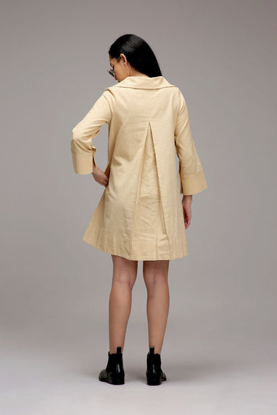 Egg-Shell A-Line Shift Dress