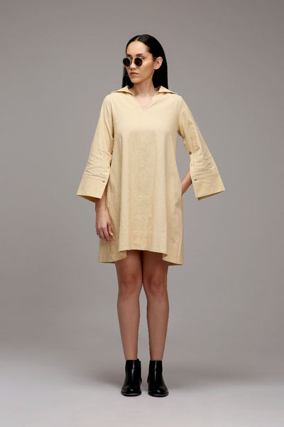 Egg-Shell A-Line Shift Dress