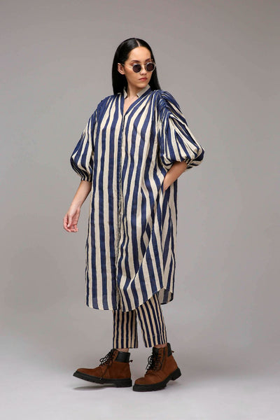 Egg-Shell Blue Striped SE Pant