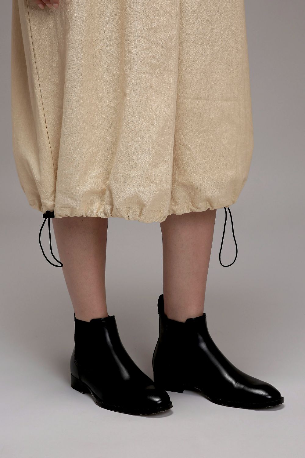 Egg-Shell Elasticated Shirt Dress