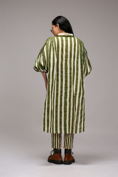 Egg-Shell Green Striped SE Pant