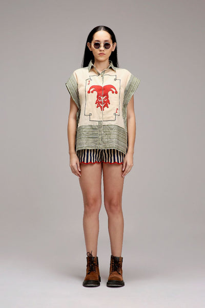 Egg-Shell Joker Shirt Shorts Set