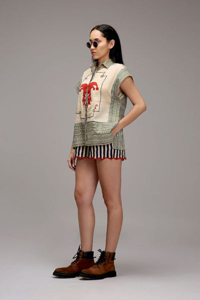 Egg-Shell Joker Shirt Shorts Set