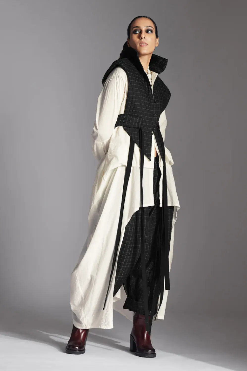 Eira Jacket-Black/ White Checks