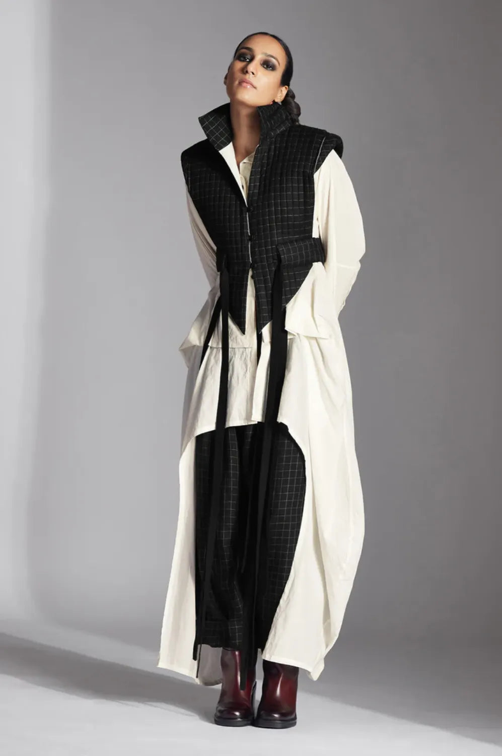 Eira Jacket-Black/ White Checks