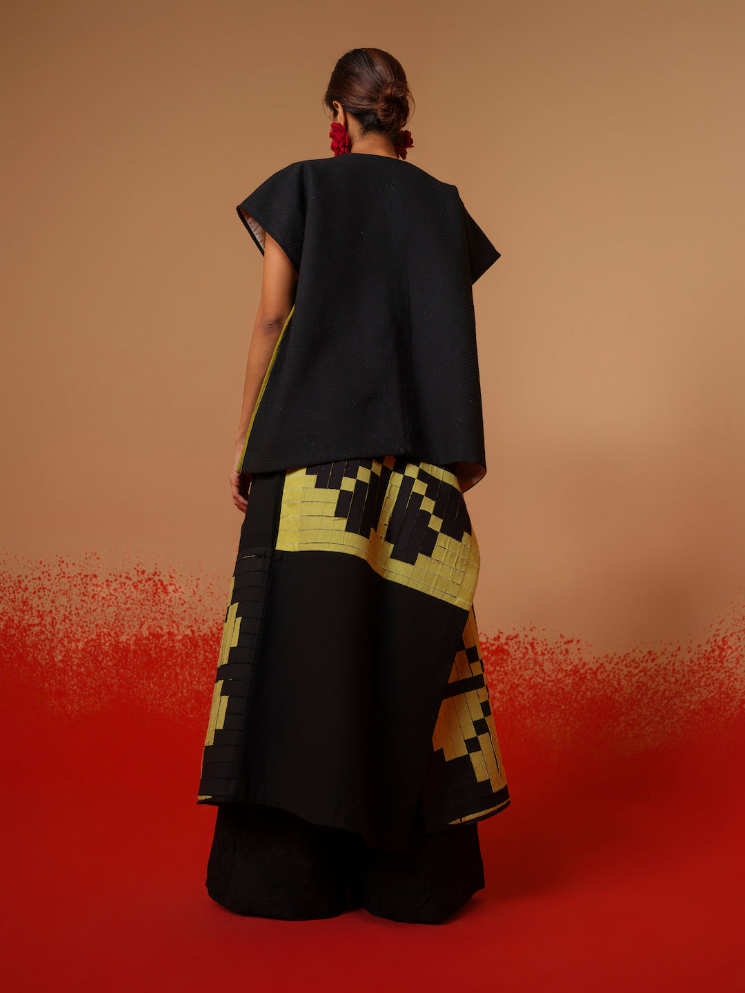 Ember Skirt-Black + Lime