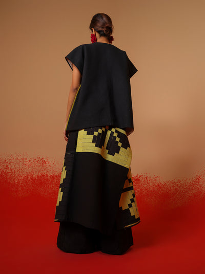 Ember Skirt-Black + Lime