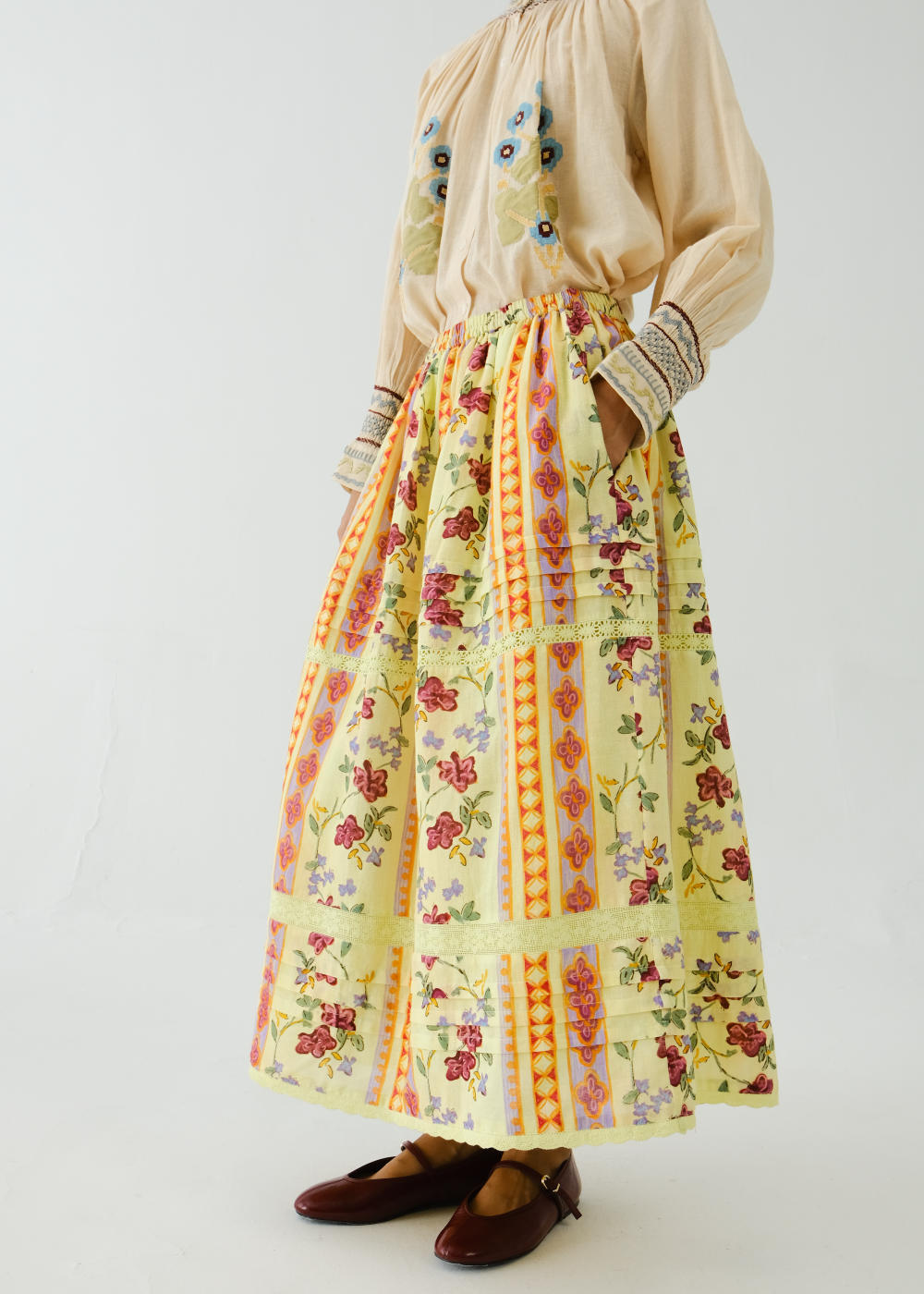Emily skirt-Folk Bloom
