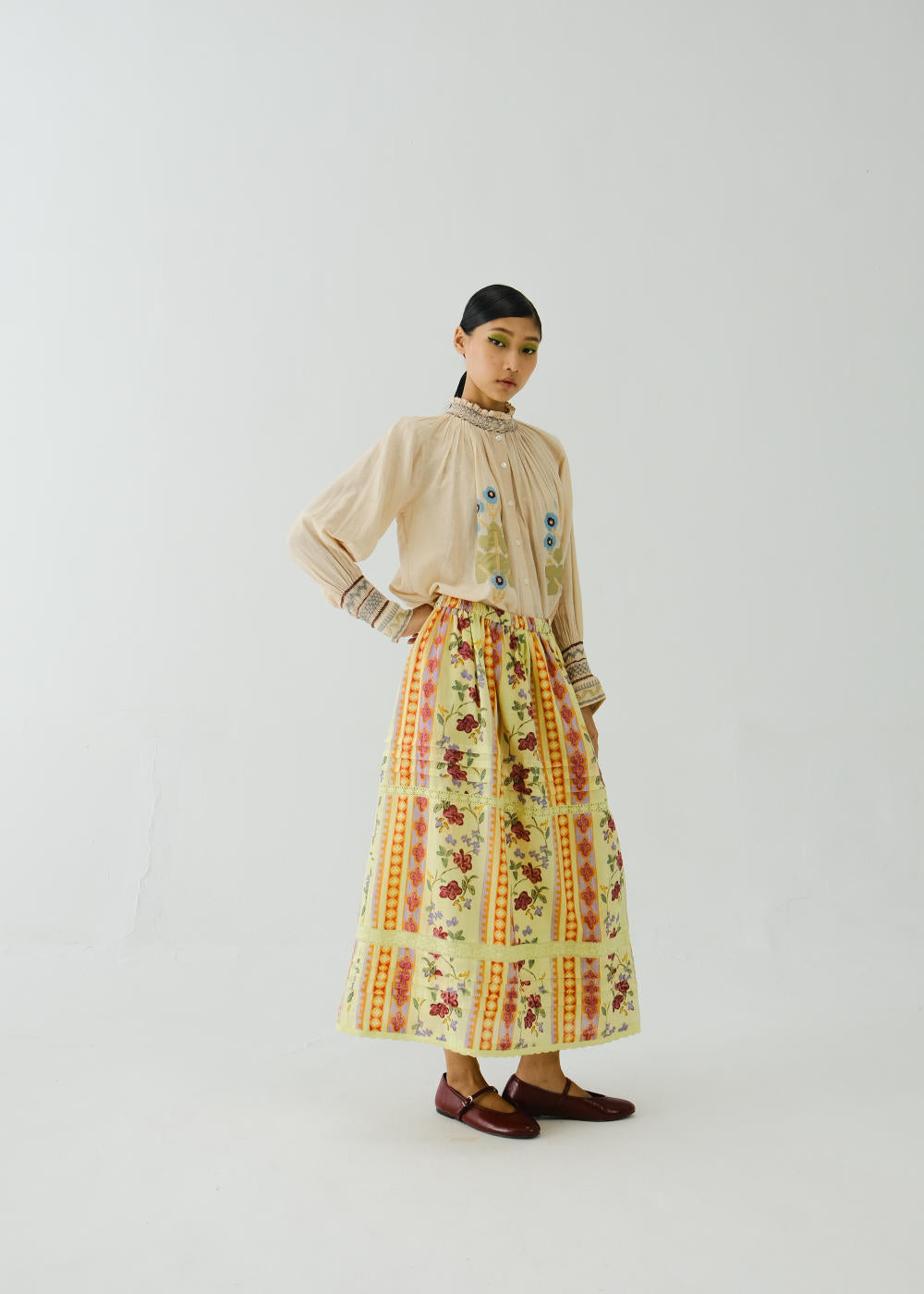Emily skirt-Folk Bloom