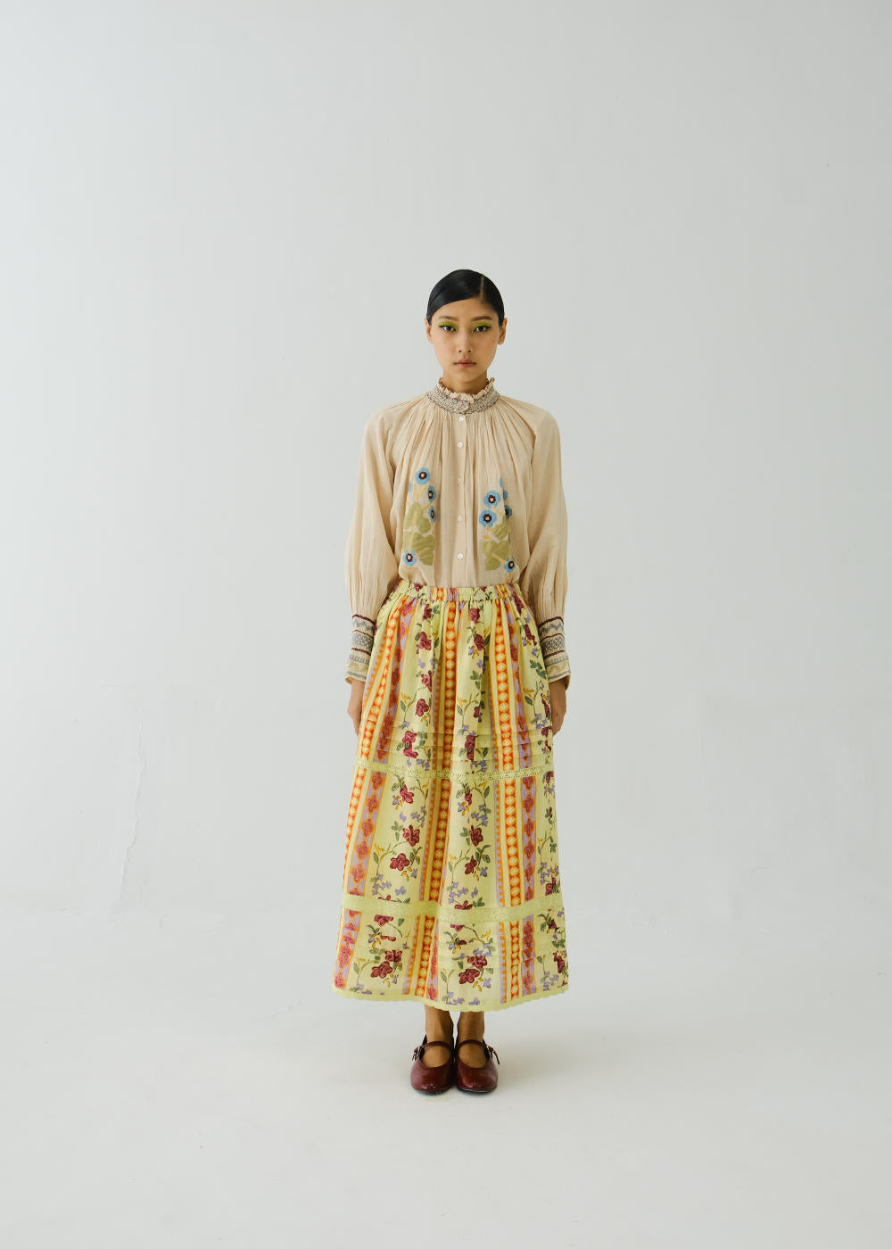 Emily skirt-Folk Bloom