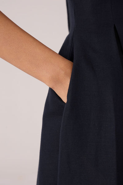 Eos Black Midi Dress
