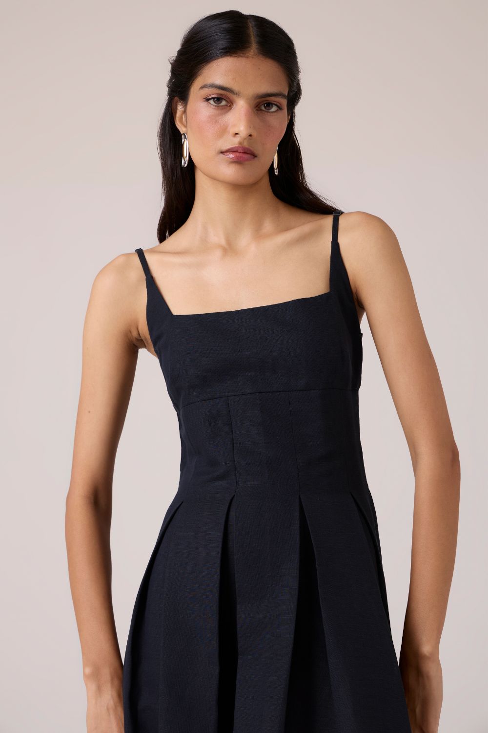 Eos Black Midi Dress
