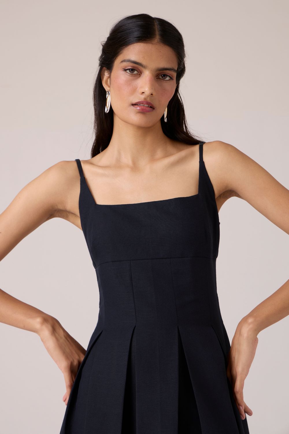 Eos Black Midi Dress
