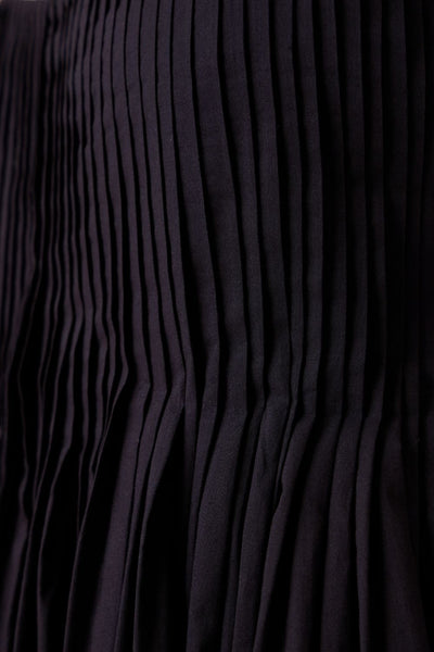 Erato Black Pleated Dress