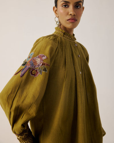 FARMER TOP-Parrot Emb.