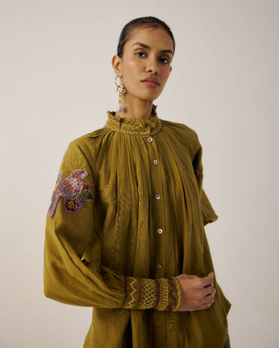 FARMER TOP-Parrot Emb.