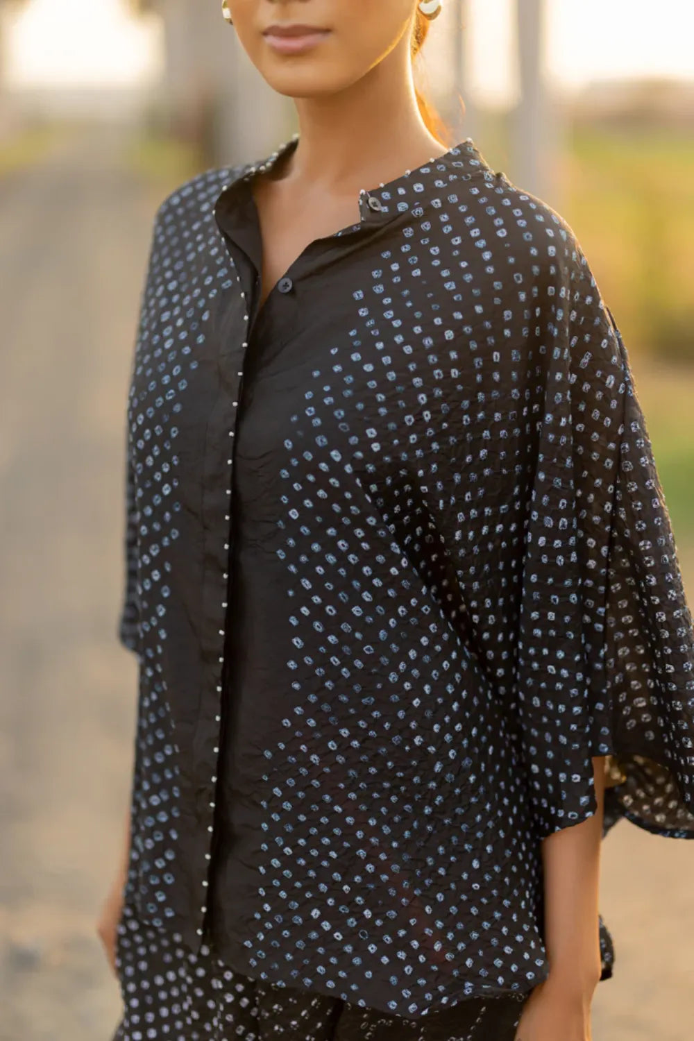 FLORA SHORT M KAF SHIRT-BLACK