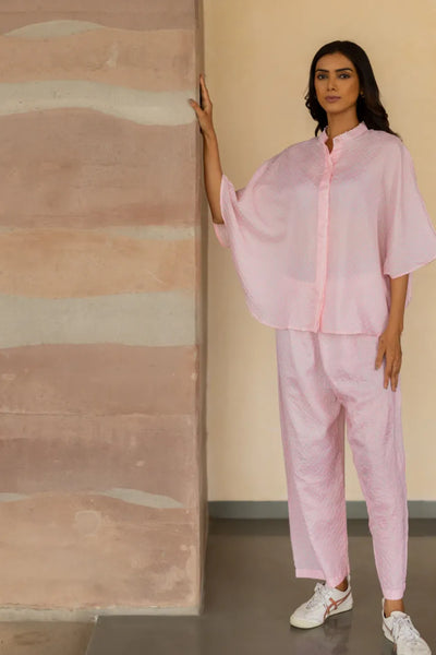 FLORA SHORT M KAF SHIRT-BLUSH PINK