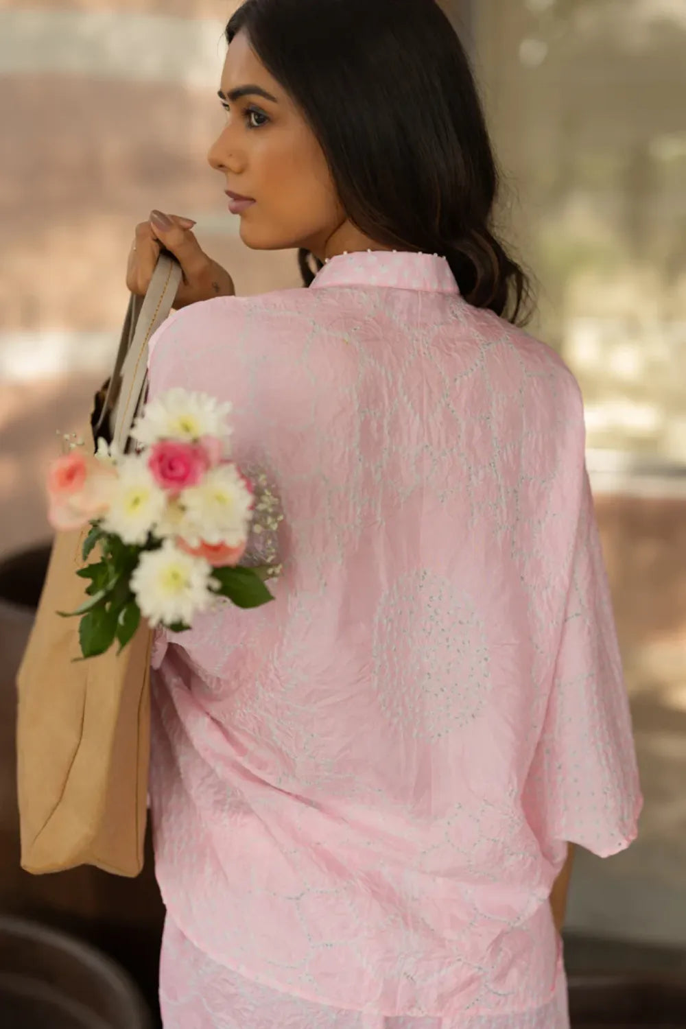 FLORA SHORT M KAF SHIRT-BLUSH PINK