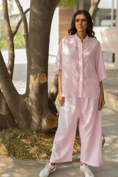 FLORA SHORT M KAF SHIRT-BLUSH PINK