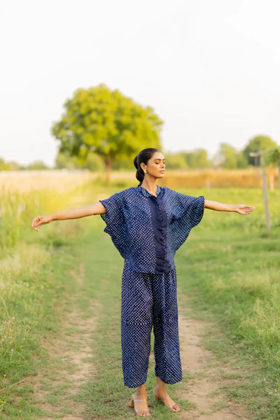 FLORA SHORT M KAF SHIRT-INDIGO
