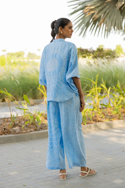 FLORA SHORT M KAF SHIRT-POWDER BLUE