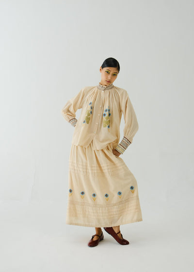 Farmer Set-Ivory Pixel Applique