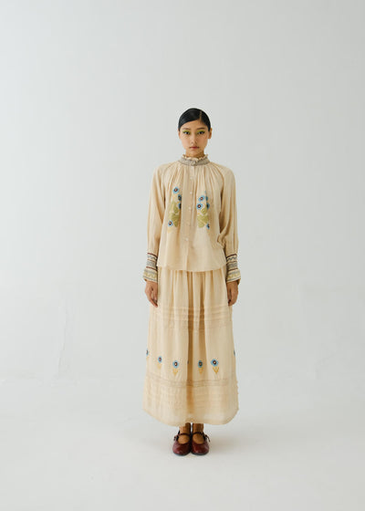 Farmer Top-Ivory Pixel Applique