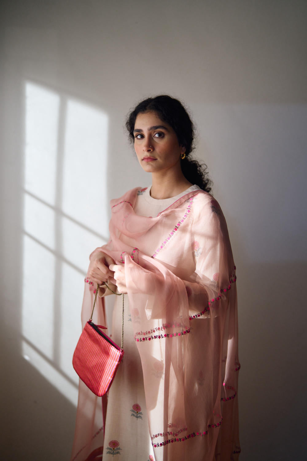 Florina old rose dupatta