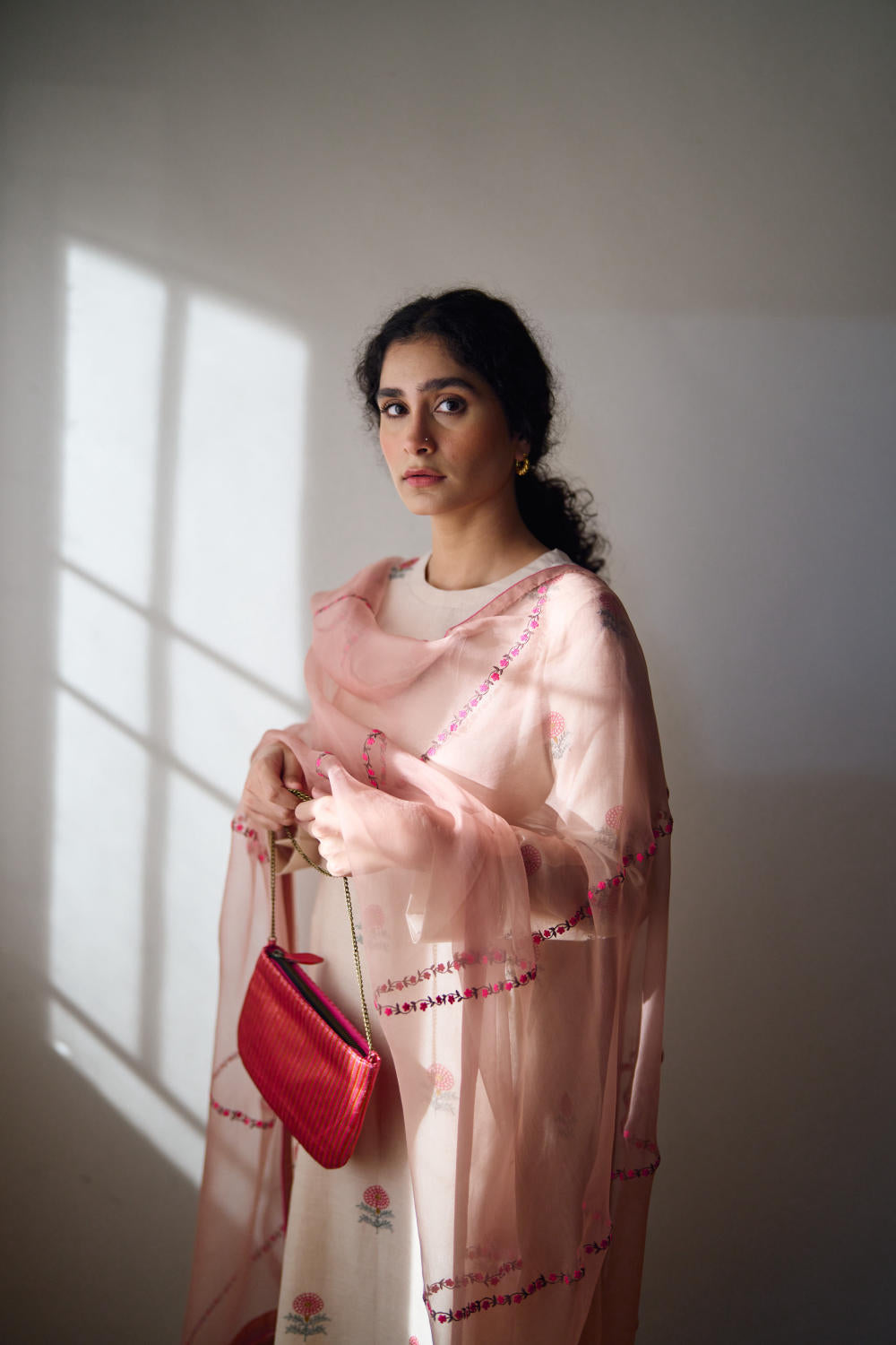 Florina old rose dupatta