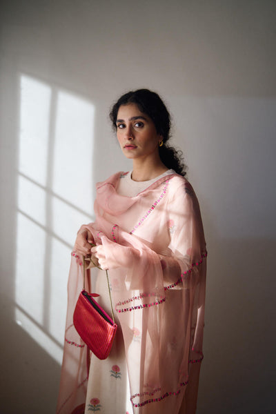 Florina old rose dupatta