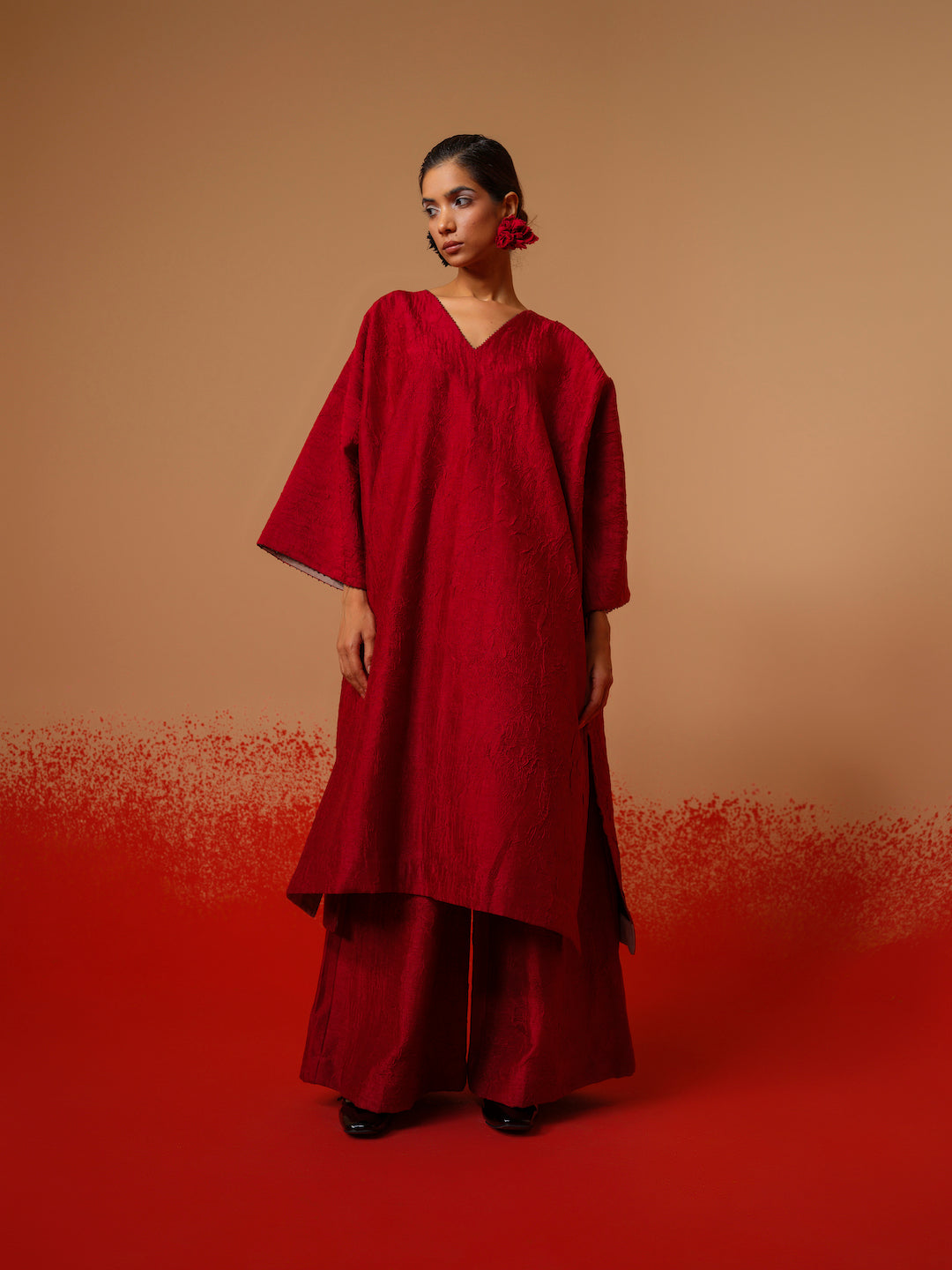 Flow Tunic-Red + Black