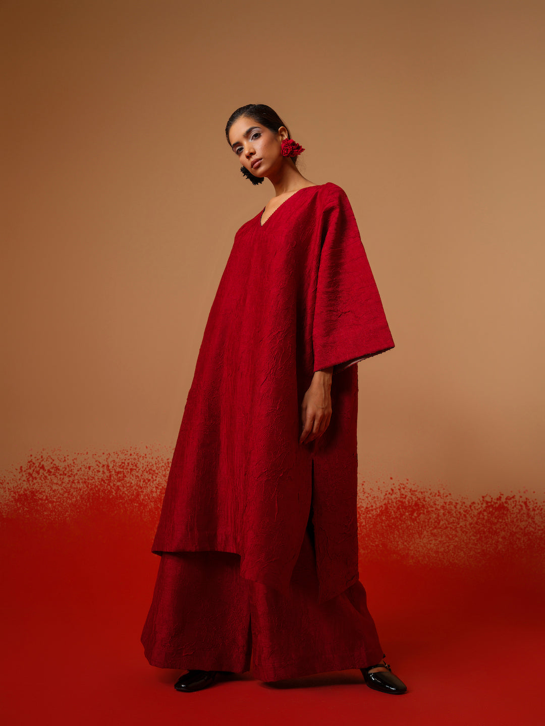 Flow Tunic-Red + Black